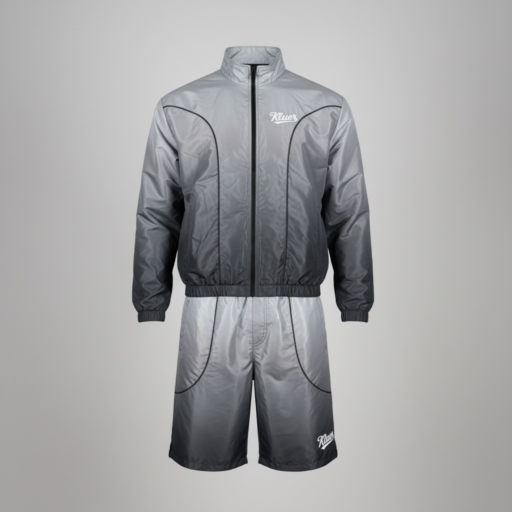 Faded grey windbreaker set