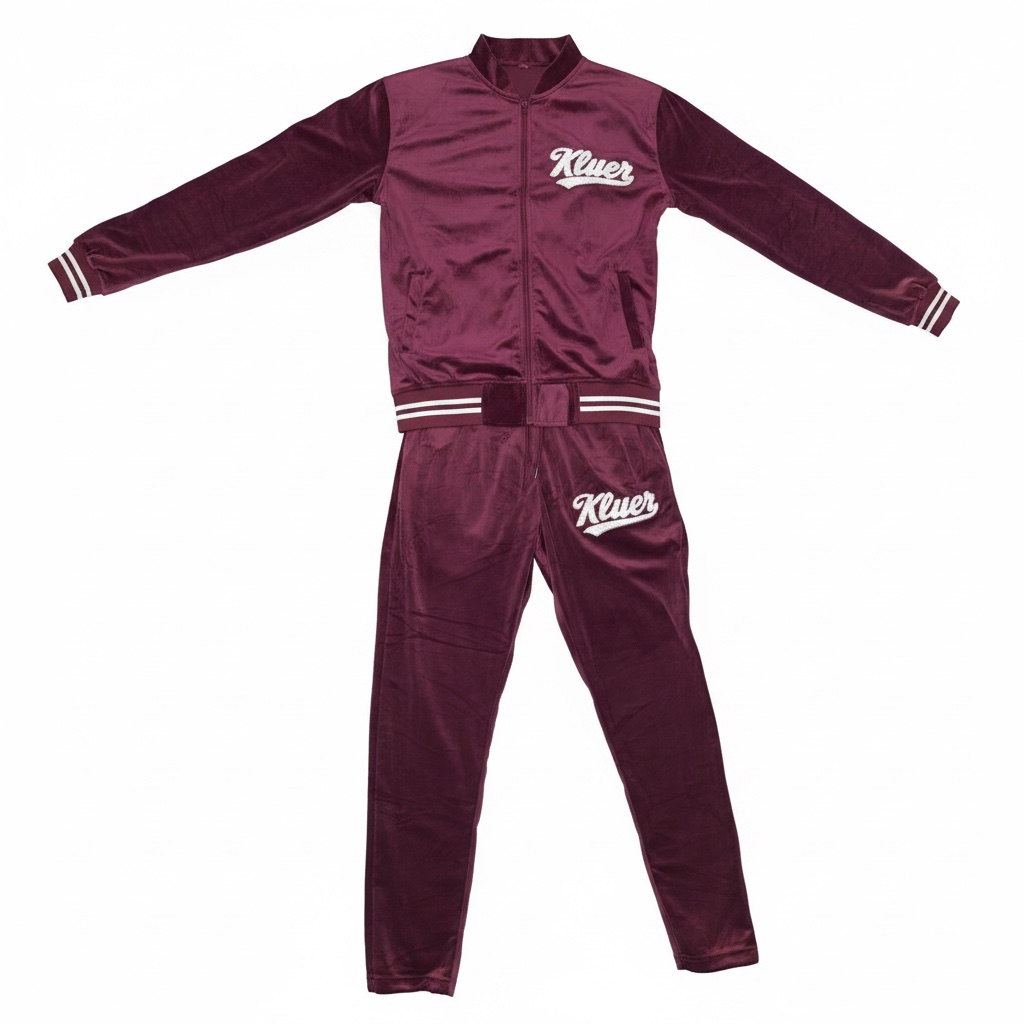 ￼Burgundy velour sweatsuit ￼