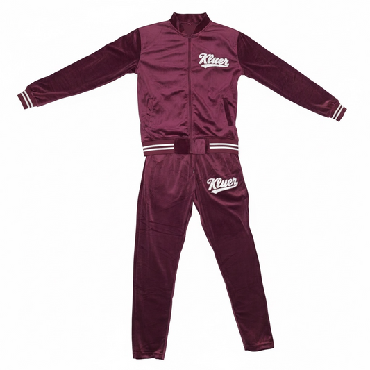 ￼Burgundy velour sweatsuit ￼